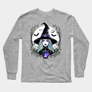 Witch brew halloween potion design Long Sleeve T-Shirt